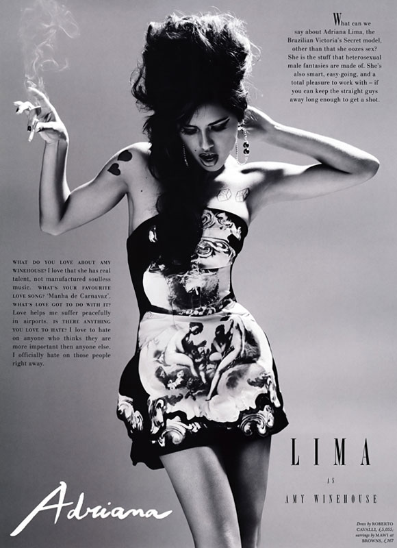 love 2009 adriana lima amy winehouse
