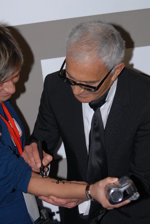 Koczka példaképével Vidal Sassoon-nal