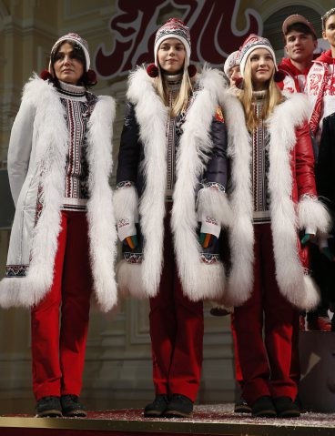 Presentation of uniforms for the Russian national Olympic team for the upcoming 2014 Winter Olympic Games in Sochi