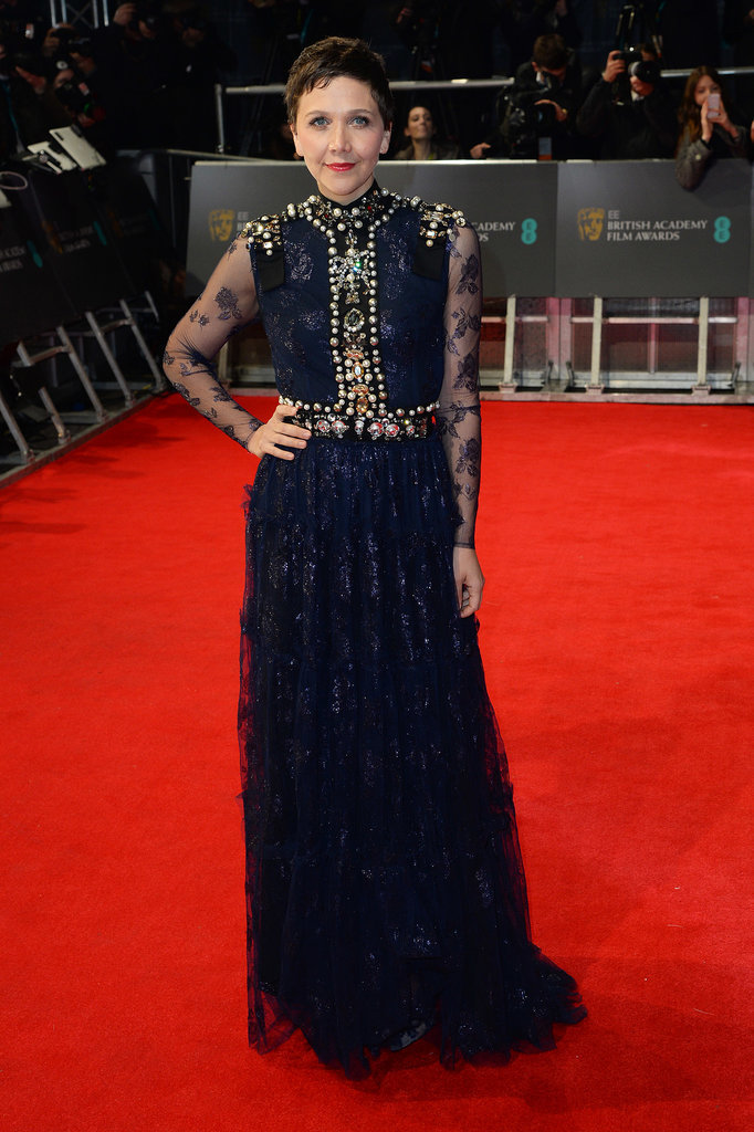 Maggie-Gyllenhaal-2014-BAFTA-Red-Carpet