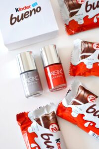 Csoki színű körmök Nails Inc x Kinder Bueno módra