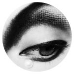Fornasetti design női arc tányér szem