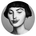Fornasetti design női arc tányér