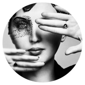 Fornasetti design női arc tányér