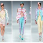 Ana ljubinkovic pasztell kollekció London Fashion week Budapest pasztell ruhák mesebeli