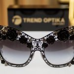 Dolce Gabbana rózsás csipkés szemüveg fekete