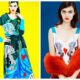 Mary Katrantzou türkíz mintás ruha divat
